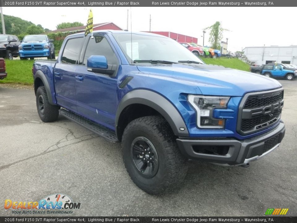 2018 Ford F150 SVT Raptor SuperCrew 4x4 Lightning Blue / Raptor Black Photo #8