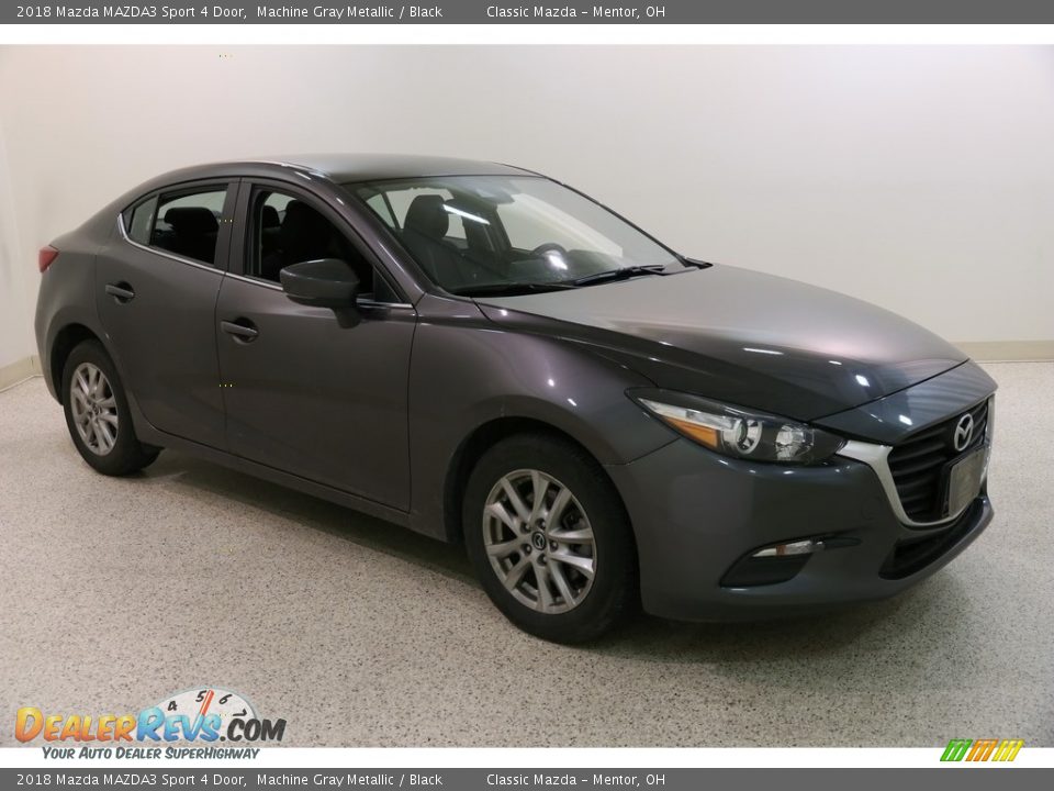 2018 Mazda MAZDA3 Sport 4 Door Machine Gray Metallic / Black Photo #1