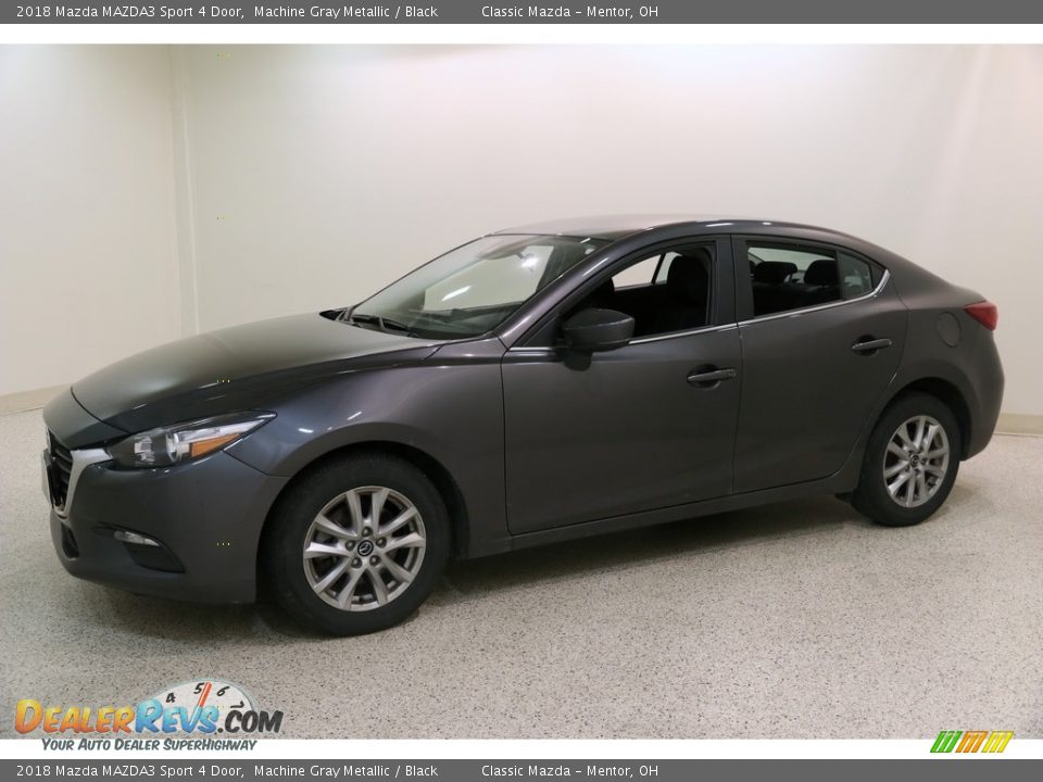 2018 Mazda MAZDA3 Sport 4 Door Machine Gray Metallic / Black Photo #3