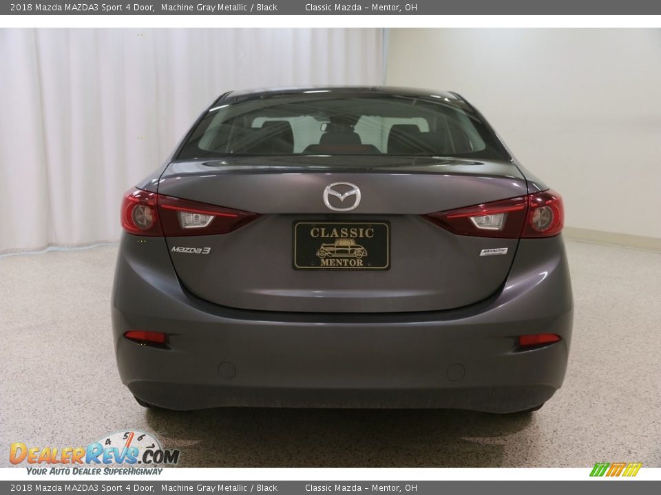 2018 Mazda MAZDA3 Sport 4 Door Machine Gray Metallic / Black Photo #16