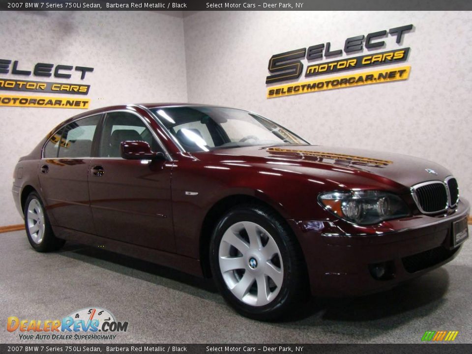 2007 BMW 7 Series 750Li Sedan Barbera Red Metallic / Black Photo #3