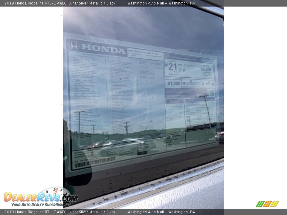 2019 Honda Ridgeline RTL-E AWD Lunar Silver Metallic / Black Photo #14