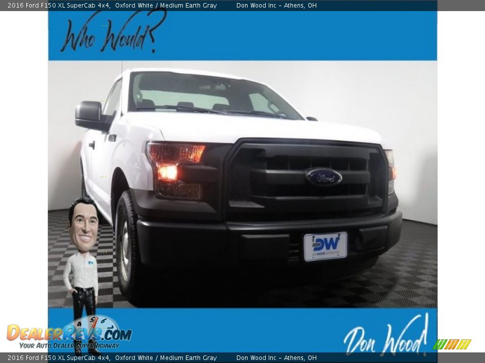 2016 Ford F150 XL SuperCab 4x4 Oxford White / Medium Earth Gray Photo #1