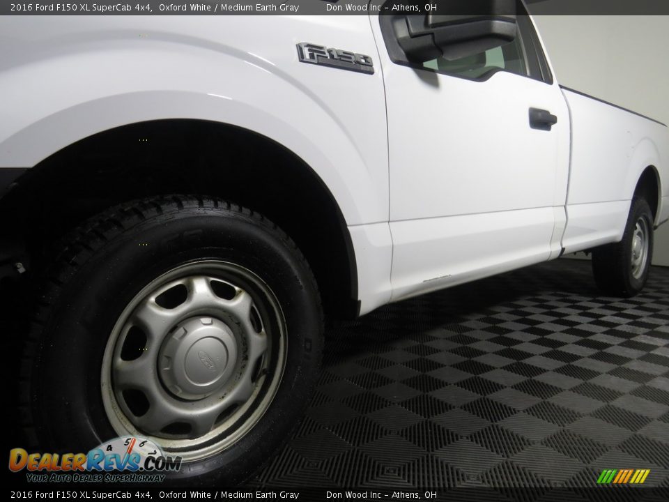 2016 Ford F150 XL SuperCab 4x4 Oxford White / Medium Earth Gray Photo #7