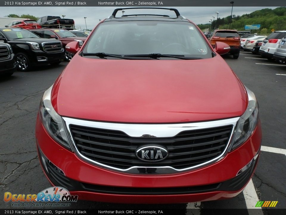 2013 Kia Sportage EX AWD Signal Red / Black Photo #3