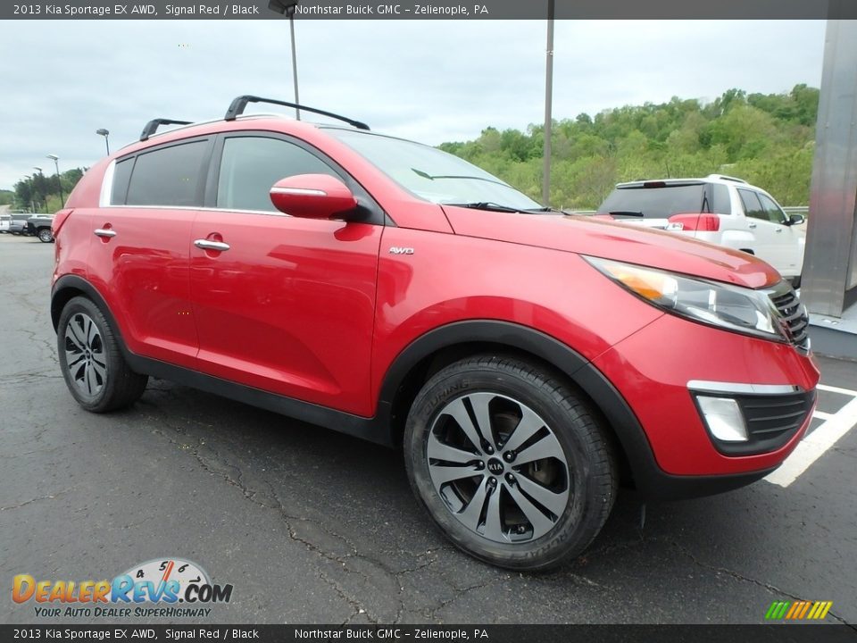 2013 Kia Sportage EX AWD Signal Red / Black Photo #4