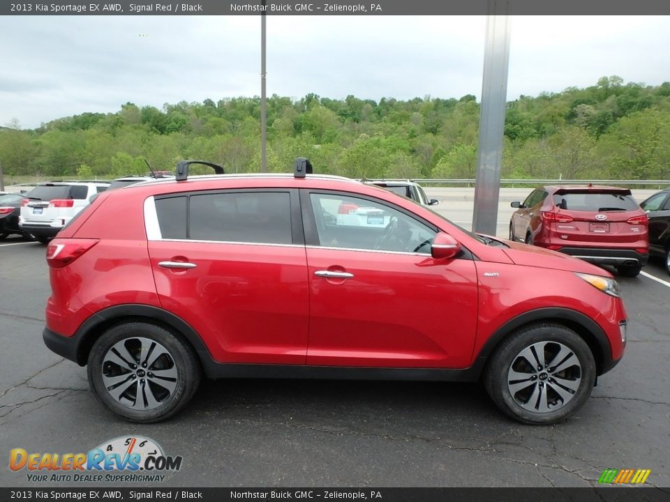 2013 Kia Sportage EX AWD Signal Red / Black Photo #5