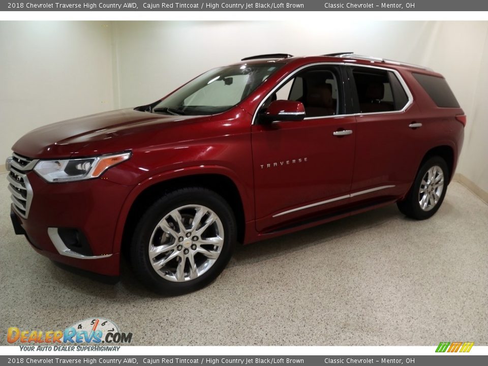 2018 Chevrolet Traverse High Country AWD Cajun Red Tintcoat / High Country Jet Black/Loft Brown Photo #3