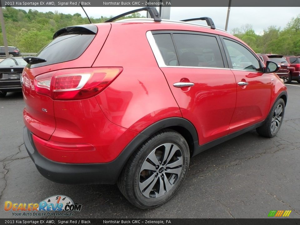 2013 Kia Sportage EX AWD Signal Red / Black Photo #9