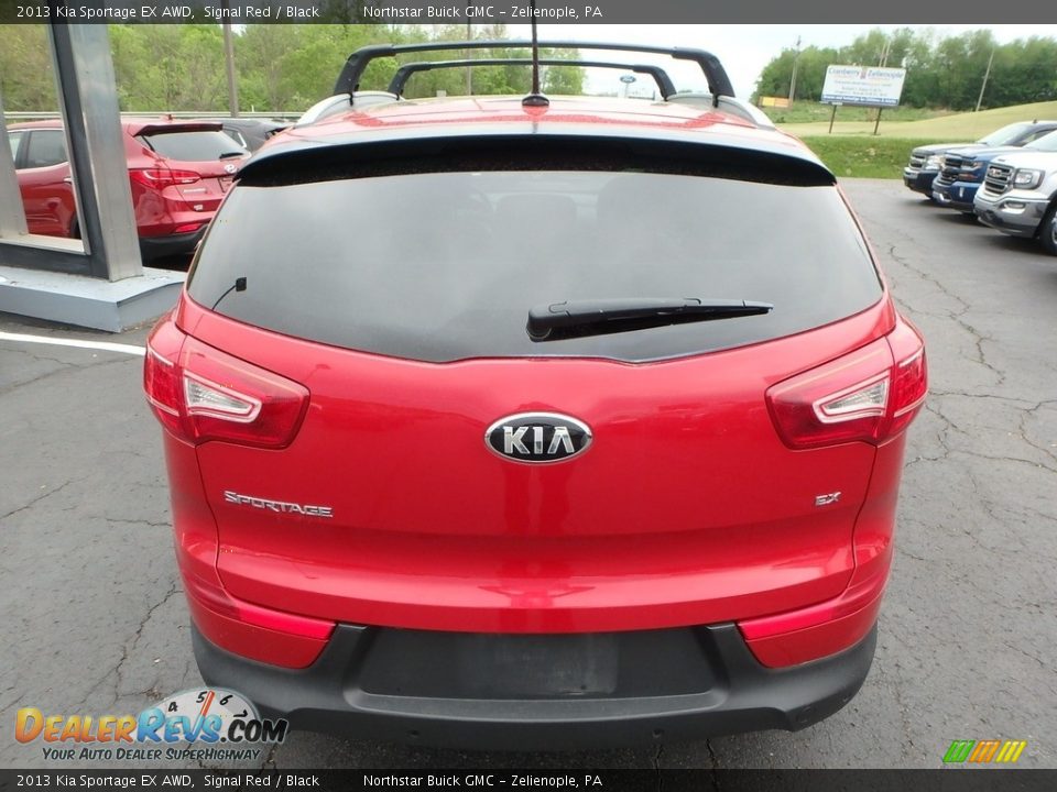 2013 Kia Sportage EX AWD Signal Red / Black Photo #10