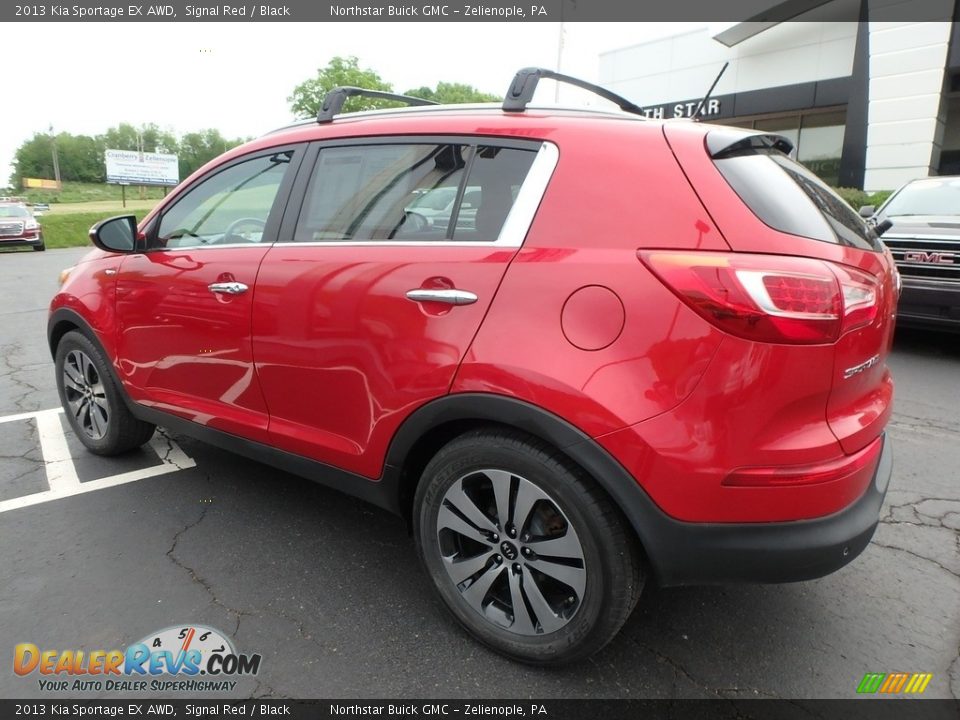 2013 Kia Sportage EX AWD Signal Red / Black Photo #12