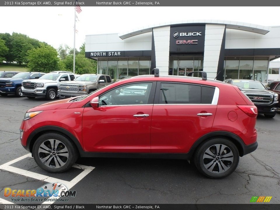 2013 Kia Sportage EX AWD Signal Red / Black Photo #13