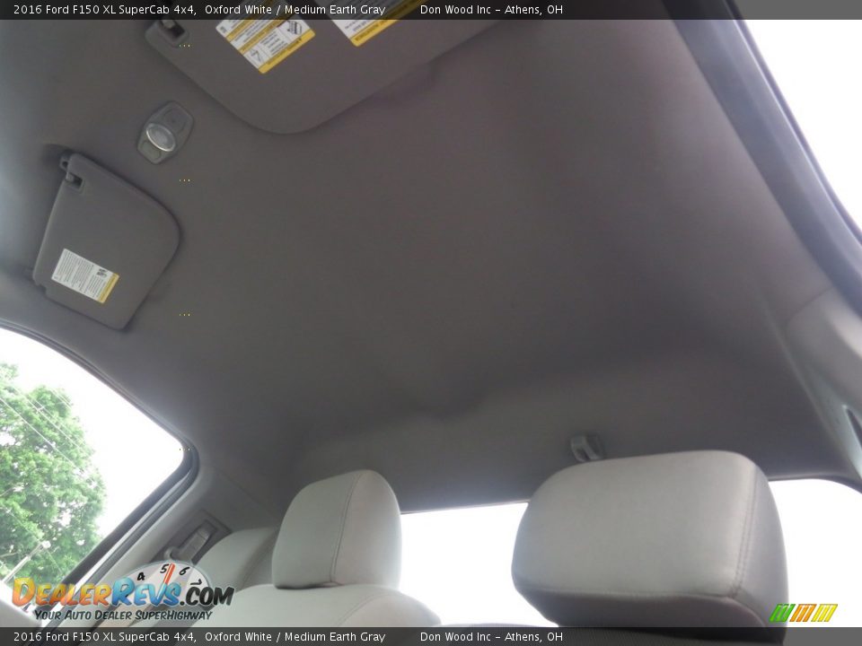 2016 Ford F150 XL SuperCab 4x4 Oxford White / Medium Earth Gray Photo #34
