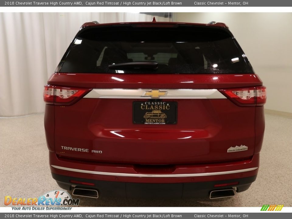 2018 Chevrolet Traverse High Country AWD Cajun Red Tintcoat / High Country Jet Black/Loft Brown Photo #24