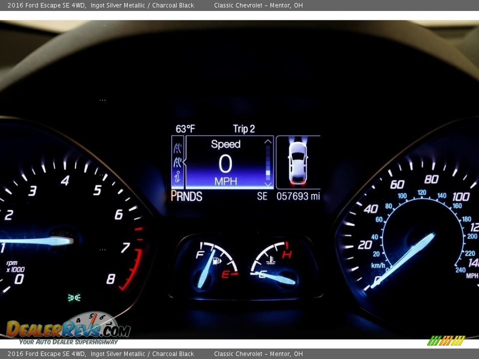 2016 Ford Escape SE 4WD Ingot Silver Metallic / Charcoal Black Photo #8