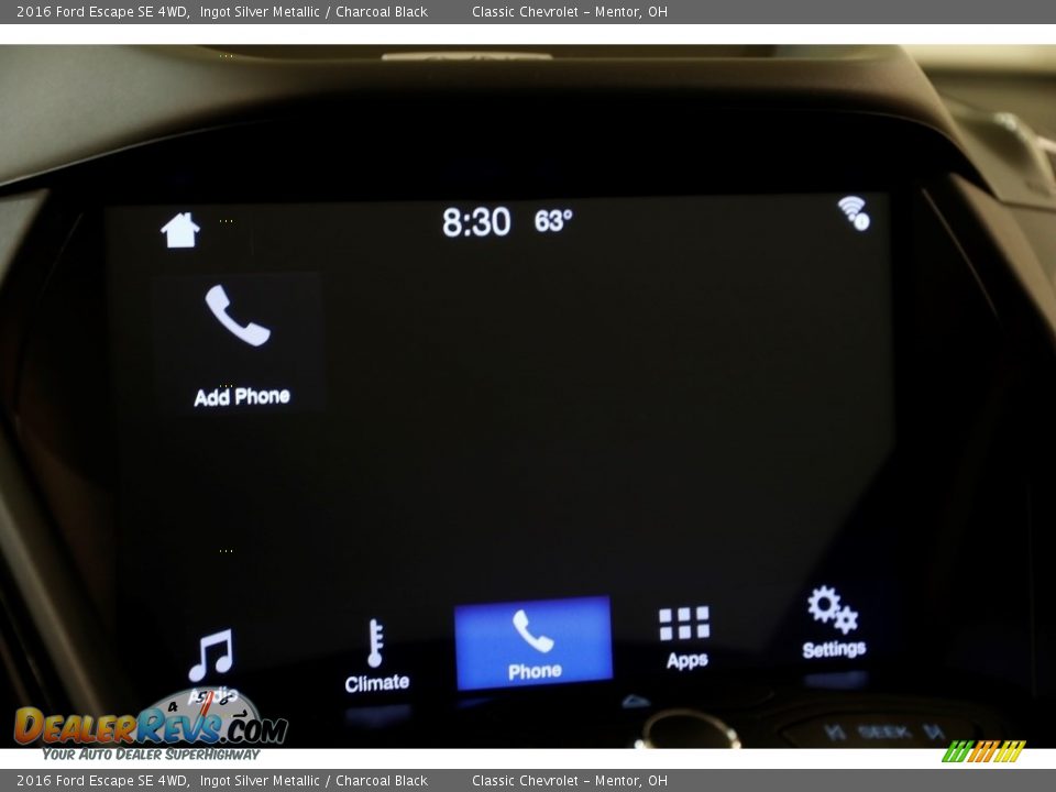 2016 Ford Escape SE 4WD Ingot Silver Metallic / Charcoal Black Photo #11