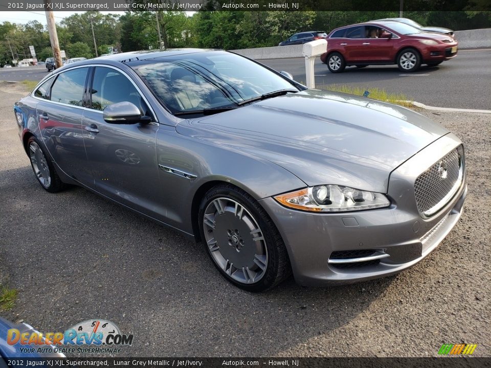 2012 Jaguar XJ XJL Supercharged Lunar Grey Metallic / Jet/Ivory Photo #7