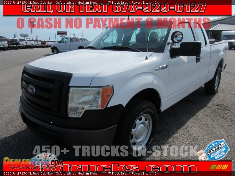 2010 Ford F150 XL SuperCab 4x4 Oxford White / Medium Stone Photo #1