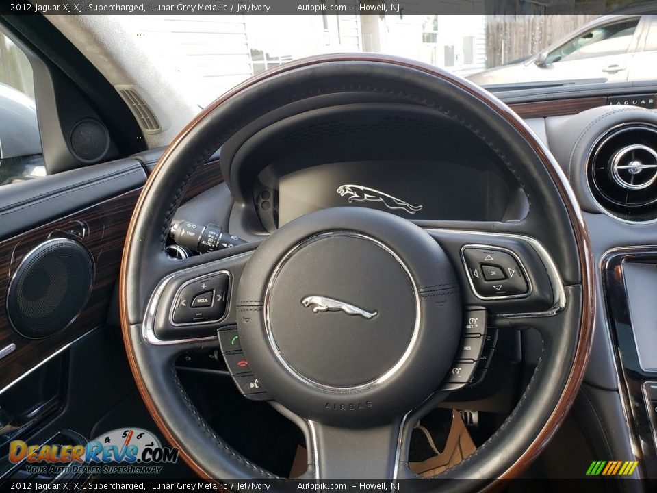 2012 Jaguar XJ XJL Supercharged Lunar Grey Metallic / Jet/Ivory Photo #14