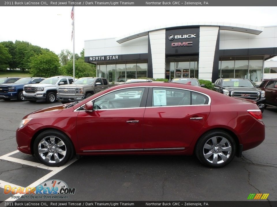 2011 Buick LaCrosse CXL Red Jewel Tintcoat / Dark Titanium/Light Titanium Photo #14