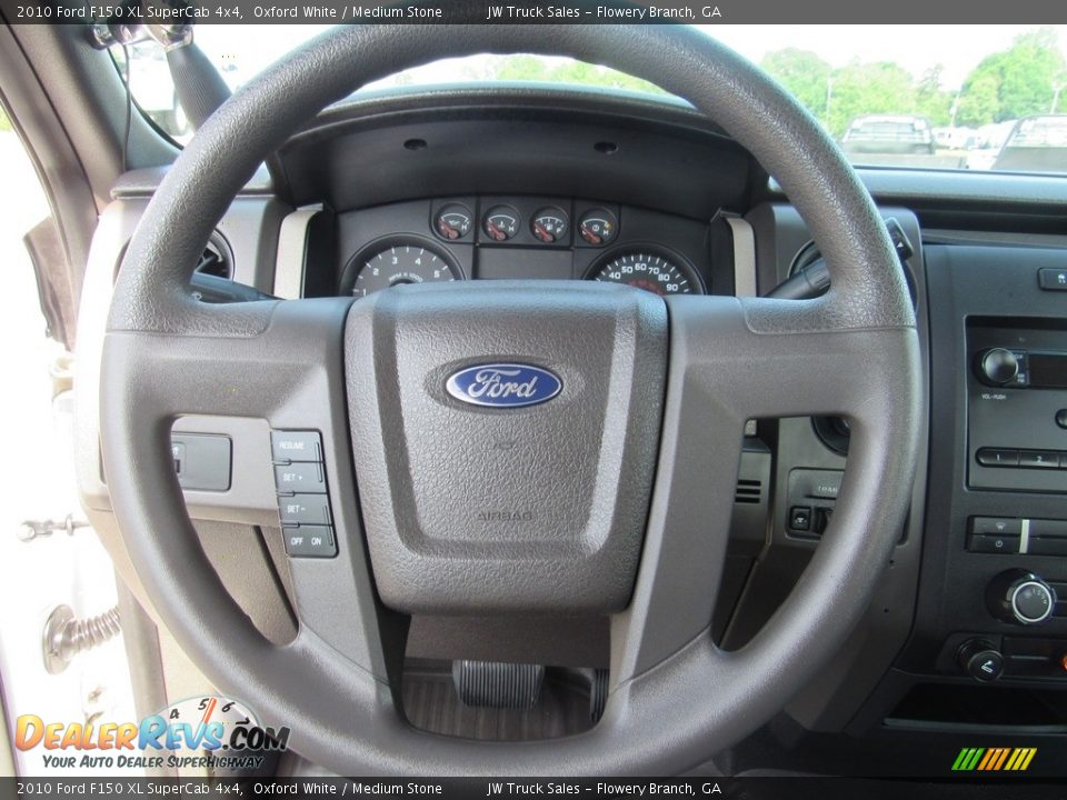 2010 Ford F150 XL SuperCab 4x4 Oxford White / Medium Stone Photo #25