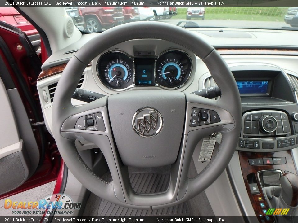 2011 Buick LaCrosse CXL Red Jewel Tintcoat / Dark Titanium/Light Titanium Photo #24