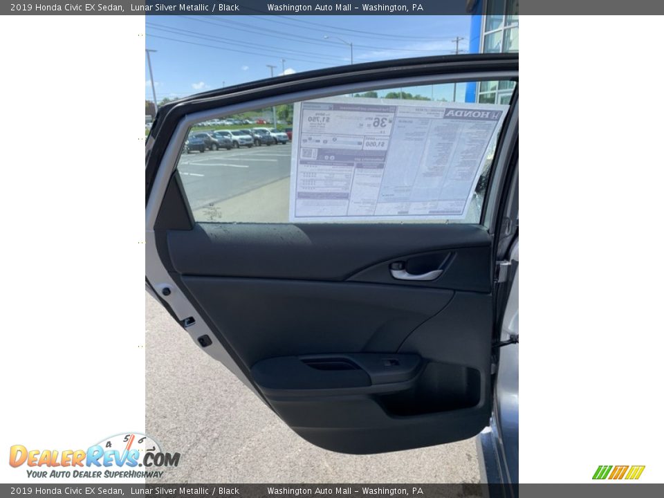 2019 Honda Civic EX Sedan Lunar Silver Metallic / Black Photo #16