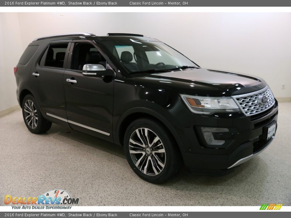 2016 Ford Explorer Platinum 4WD Shadow Black / Ebony Black Photo #1