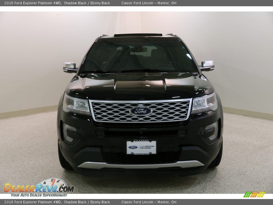 2016 Ford Explorer Platinum 4WD Shadow Black / Ebony Black Photo #2