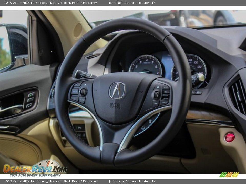2019 Acura MDX Technology Majestic Black Pearl / Parchment Photo #26
