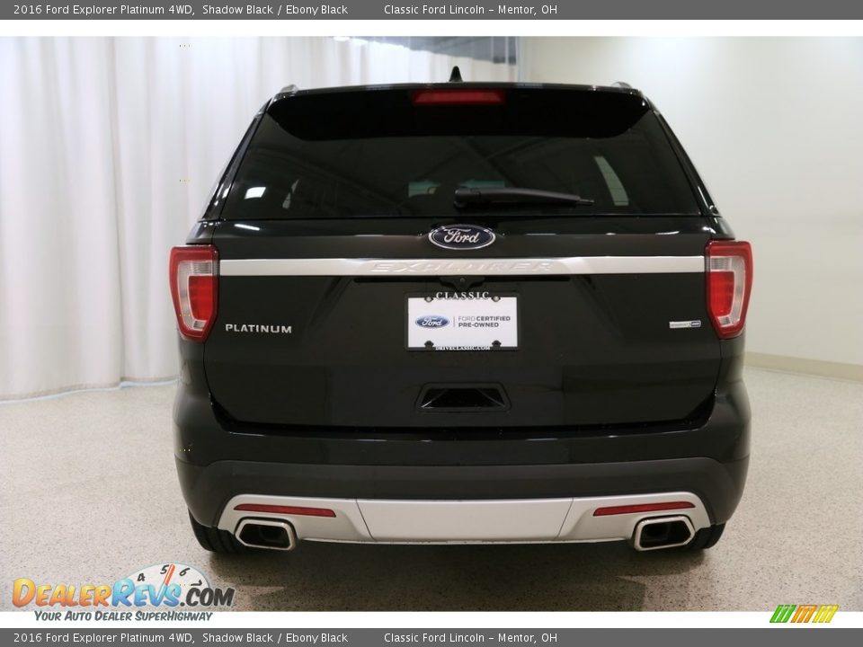 2016 Ford Explorer Platinum 4WD Shadow Black / Ebony Black Photo #21