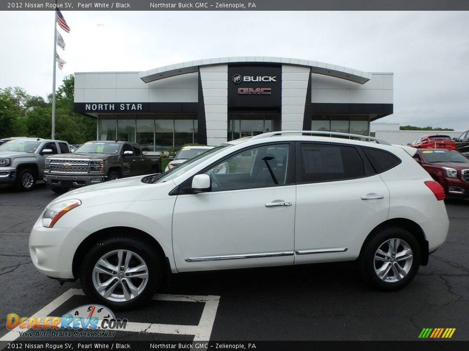 2012 Nissan Rogue SV Pearl White / Black Photo #1
