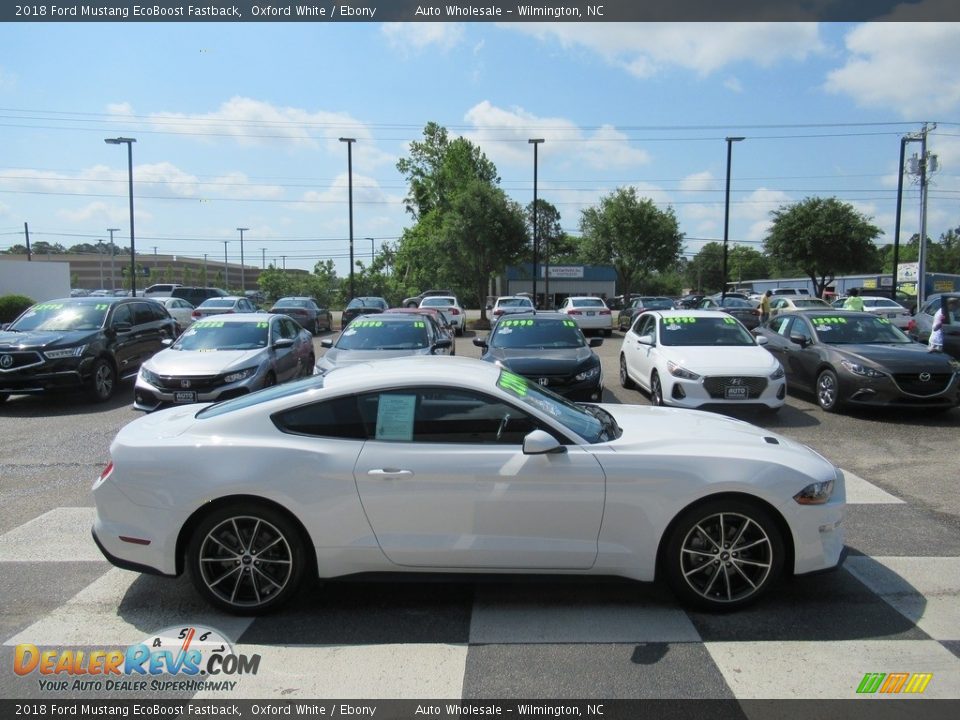 2018 Ford Mustang EcoBoost Fastback Oxford White / Ebony Photo #3