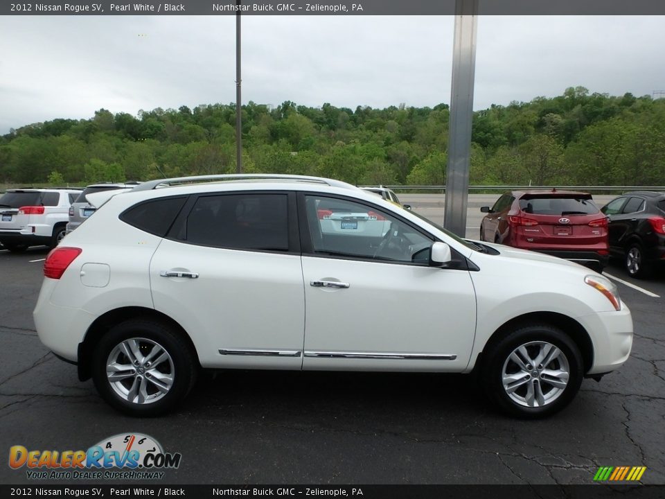 2012 Nissan Rogue SV Pearl White / Black Photo #5