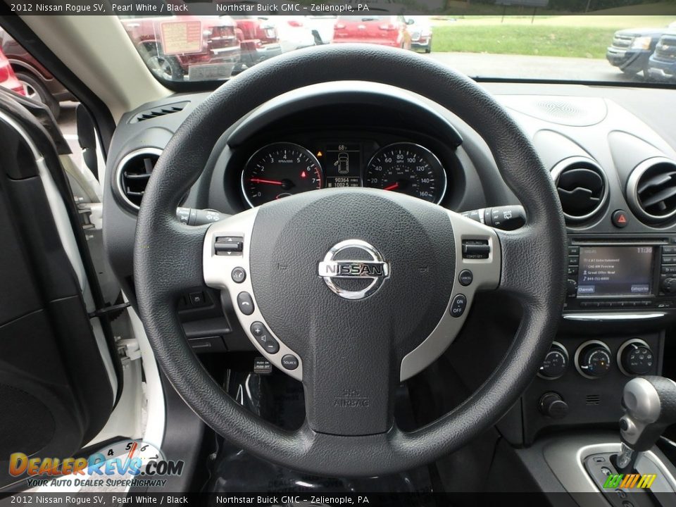2012 Nissan Rogue SV Pearl White / Black Photo #25