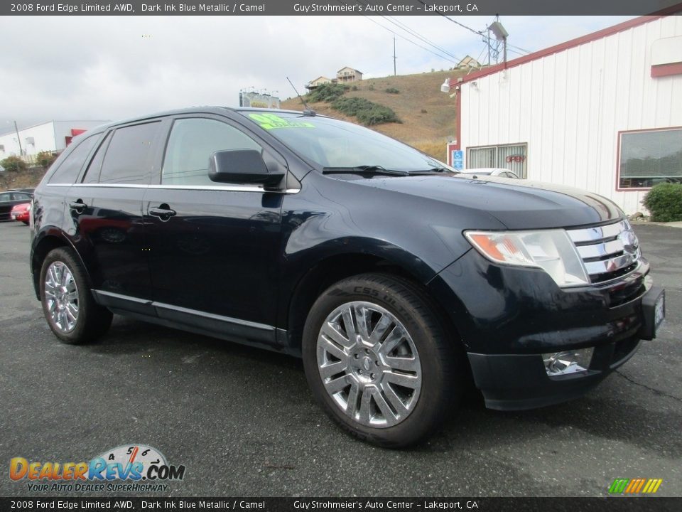 2008 Ford Edge Limited AWD Dark Ink Blue Metallic / Camel Photo #1