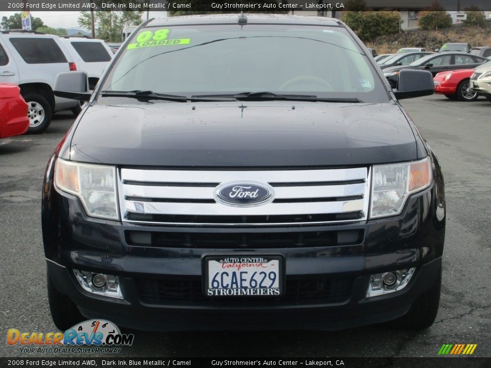 2008 Ford Edge Limited AWD Dark Ink Blue Metallic / Camel Photo #2