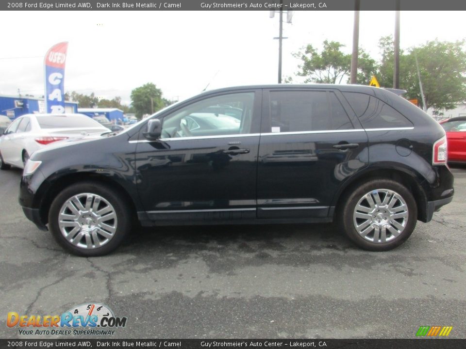 2008 Ford Edge Limited AWD Dark Ink Blue Metallic / Camel Photo #4