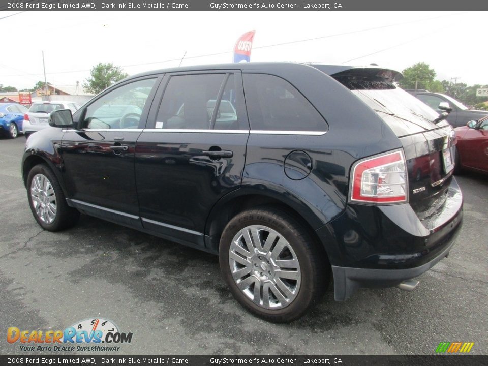 2008 Ford Edge Limited AWD Dark Ink Blue Metallic / Camel Photo #5