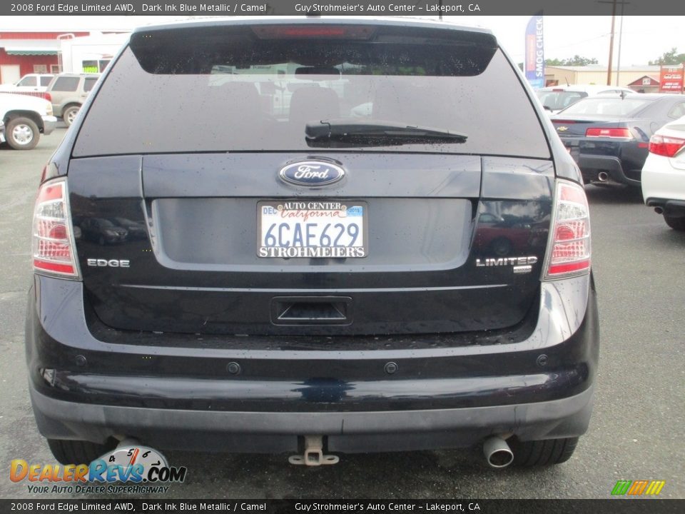 2008 Ford Edge Limited AWD Dark Ink Blue Metallic / Camel Photo #6