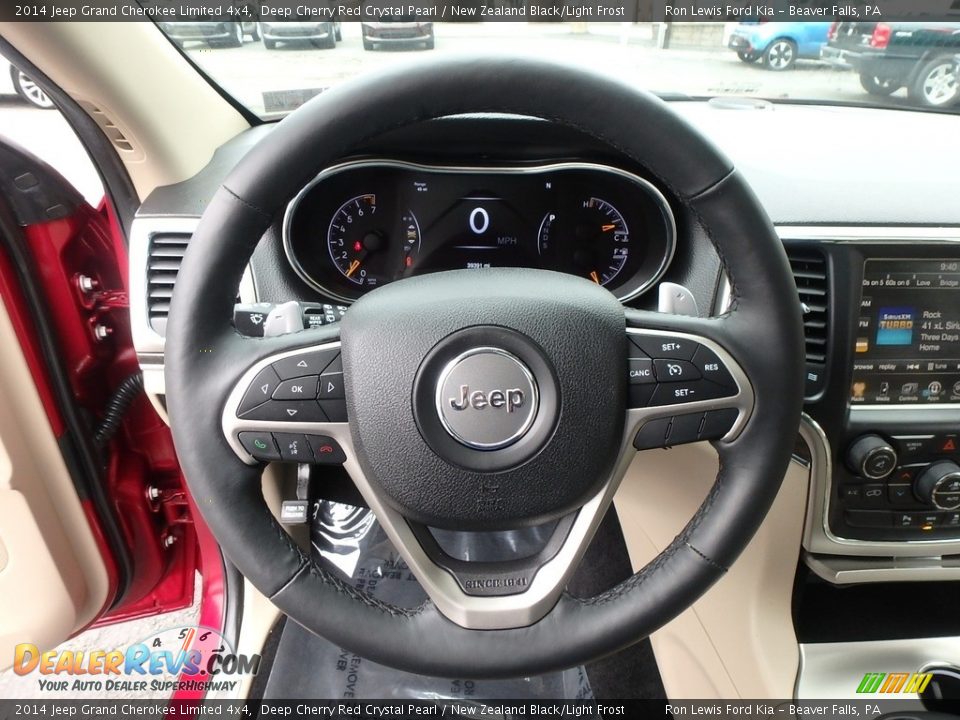 2014 Jeep Grand Cherokee Limited 4x4 Deep Cherry Red Crystal Pearl / New Zealand Black/Light Frost Photo #17