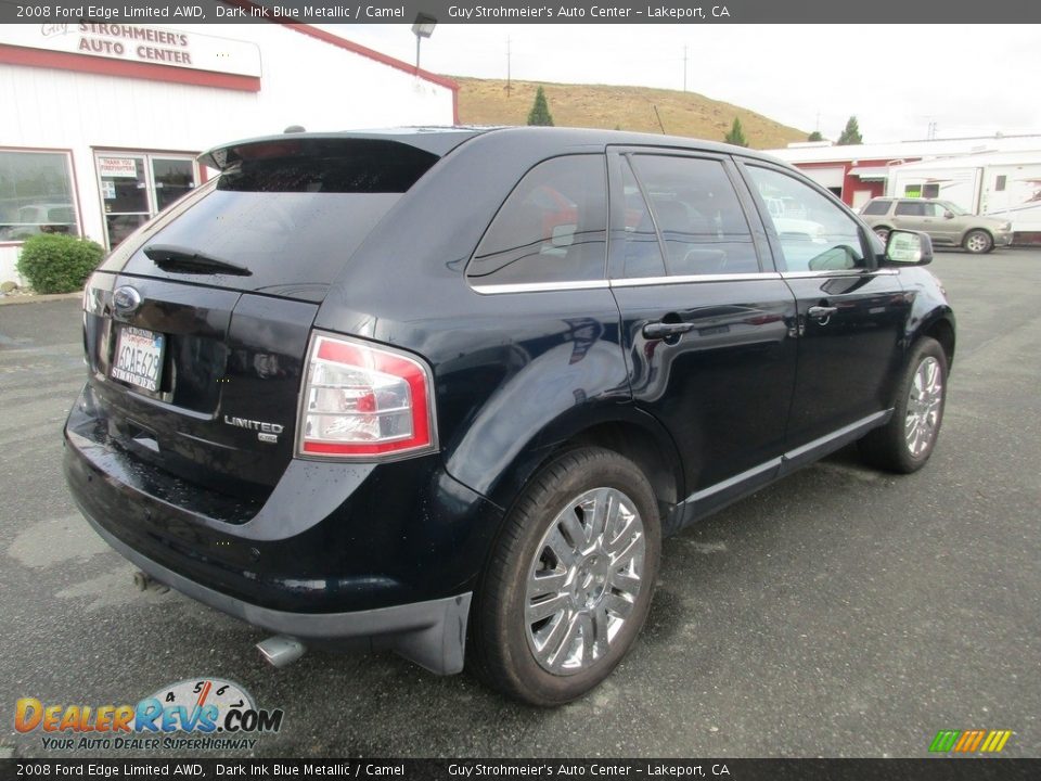 2008 Ford Edge Limited AWD Dark Ink Blue Metallic / Camel Photo #7
