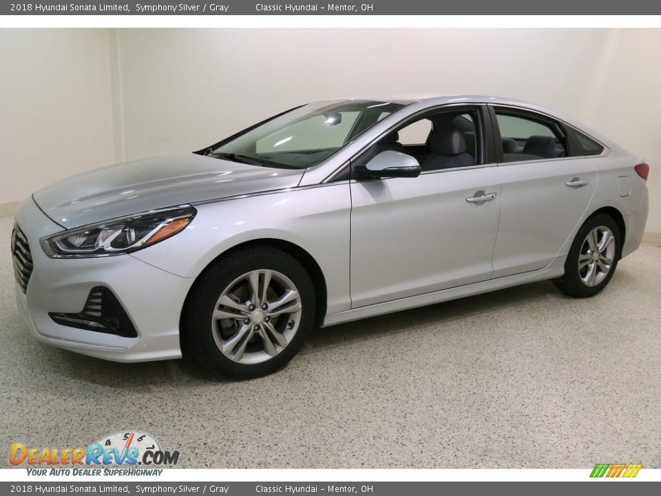 2018 Hyundai Sonata Limited Symphony Silver / Gray Photo #3