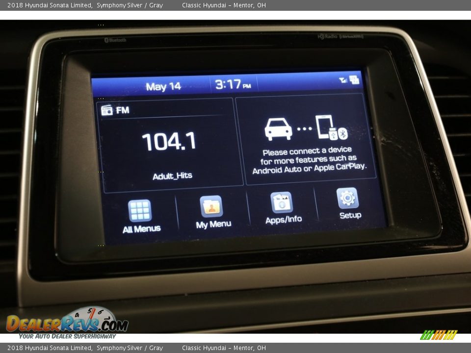 2018 Hyundai Sonata Limited Symphony Silver / Gray Photo #9