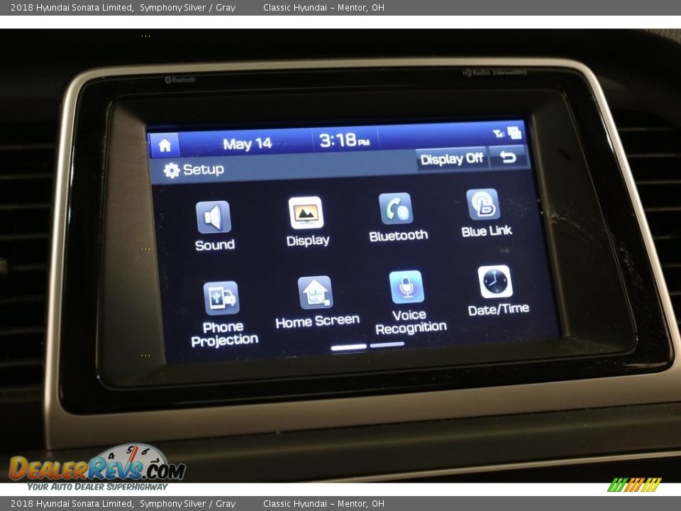 2018 Hyundai Sonata Limited Symphony Silver / Gray Photo #11