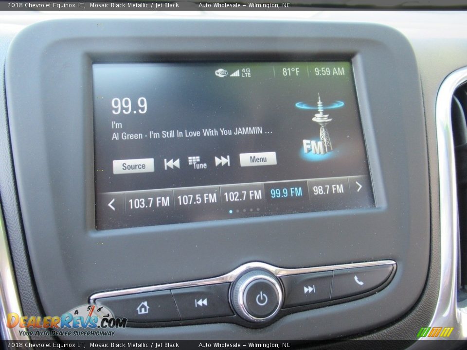 2018 Chevrolet Equinox LT Mosaic Black Metallic / Jet Black Photo #16