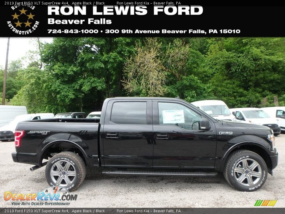 2019 Ford F150 XLT SuperCrew 4x4 Agate Black / Black Photo #1
