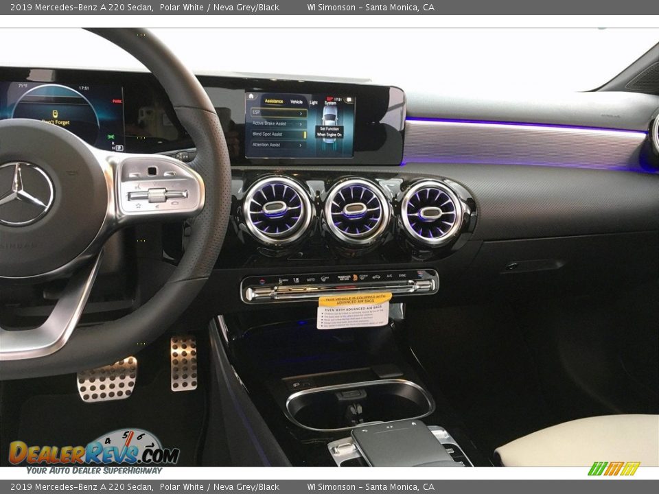 2019 Mercedes-Benz A 220 Sedan Polar White / Neva Grey/Black Photo #6