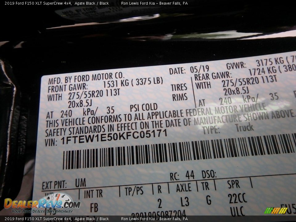 2019 Ford F150 XLT SuperCrew 4x4 Agate Black / Black Photo #11