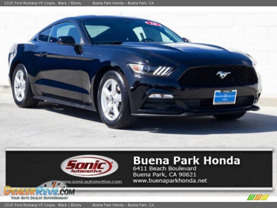 2015 Ford Mustang V6 Coupe Black / Ebony Photo #1